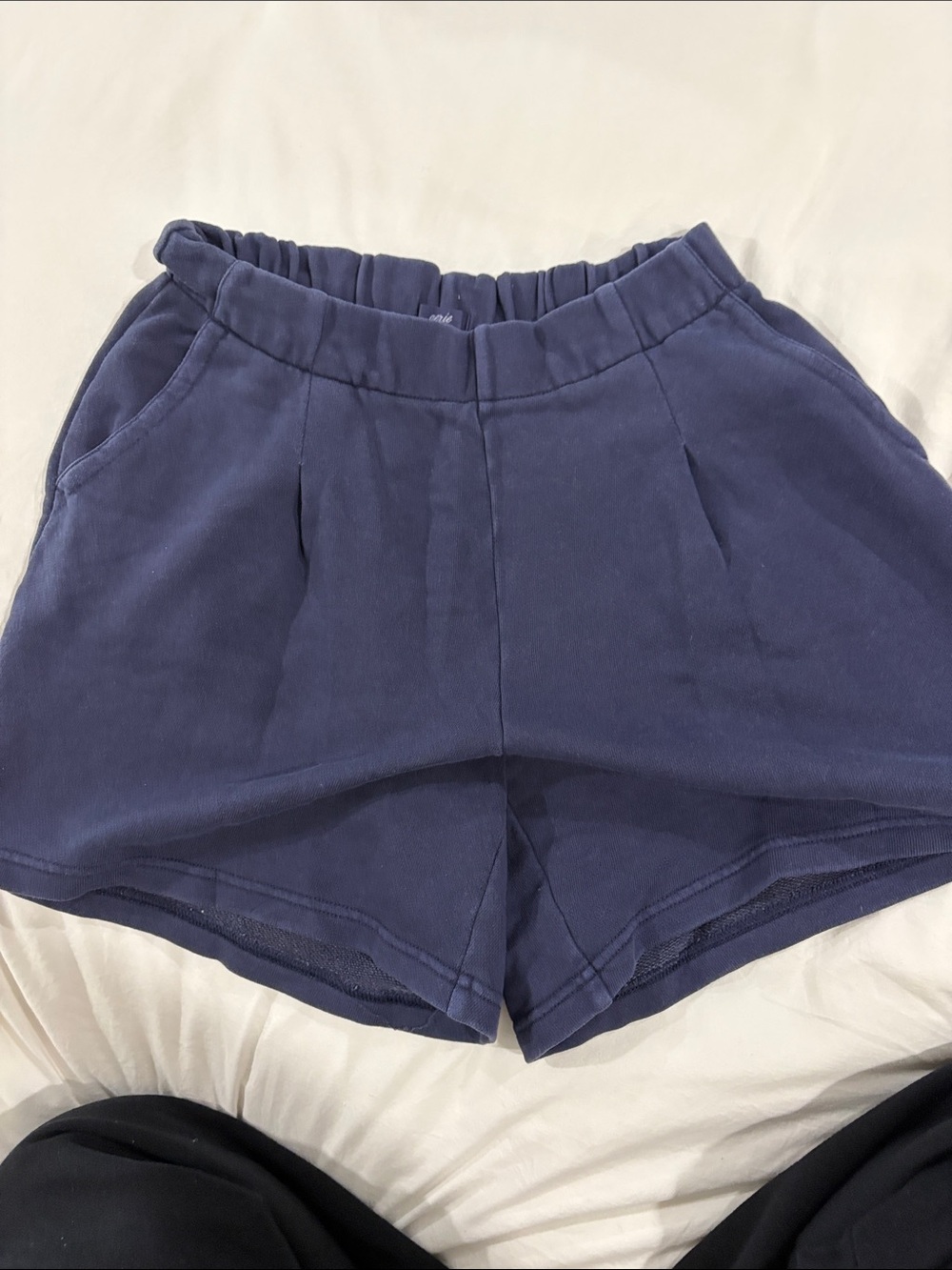aerie Navy Athletic Elastic-Waist Shorts